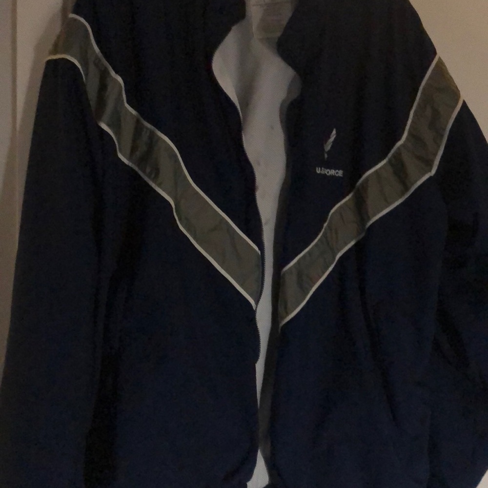 US Air Force AF Blue Windbreaker Physical Training